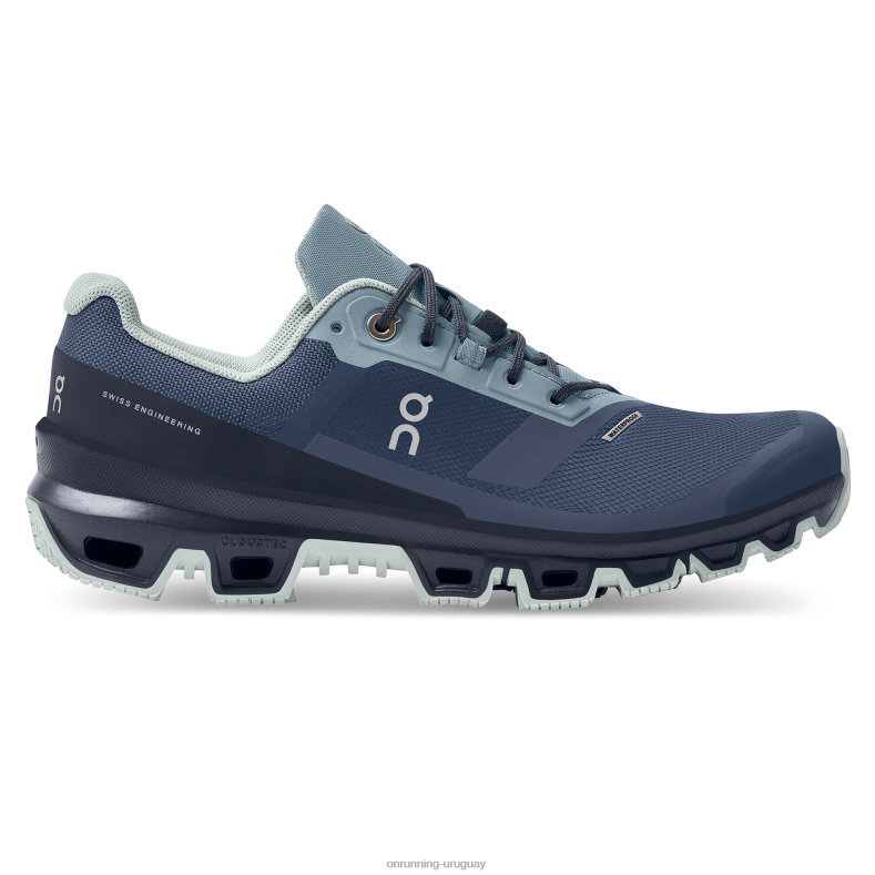 On Running aventura en la nube impermeable mujer JV6F671 mezclilla/medianoche